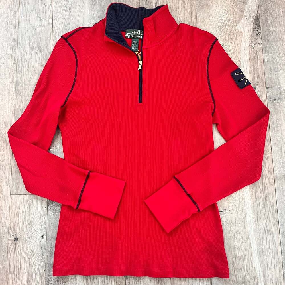 Lauren Ralph Lauren Active Equestrian Club 1/4 Zip Thermal Pullover
